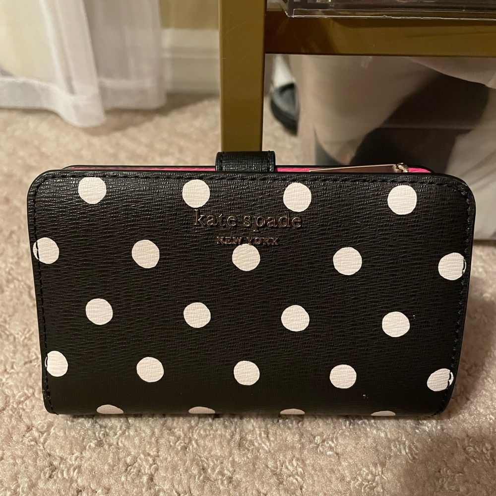 Kate spade polka dot wallet